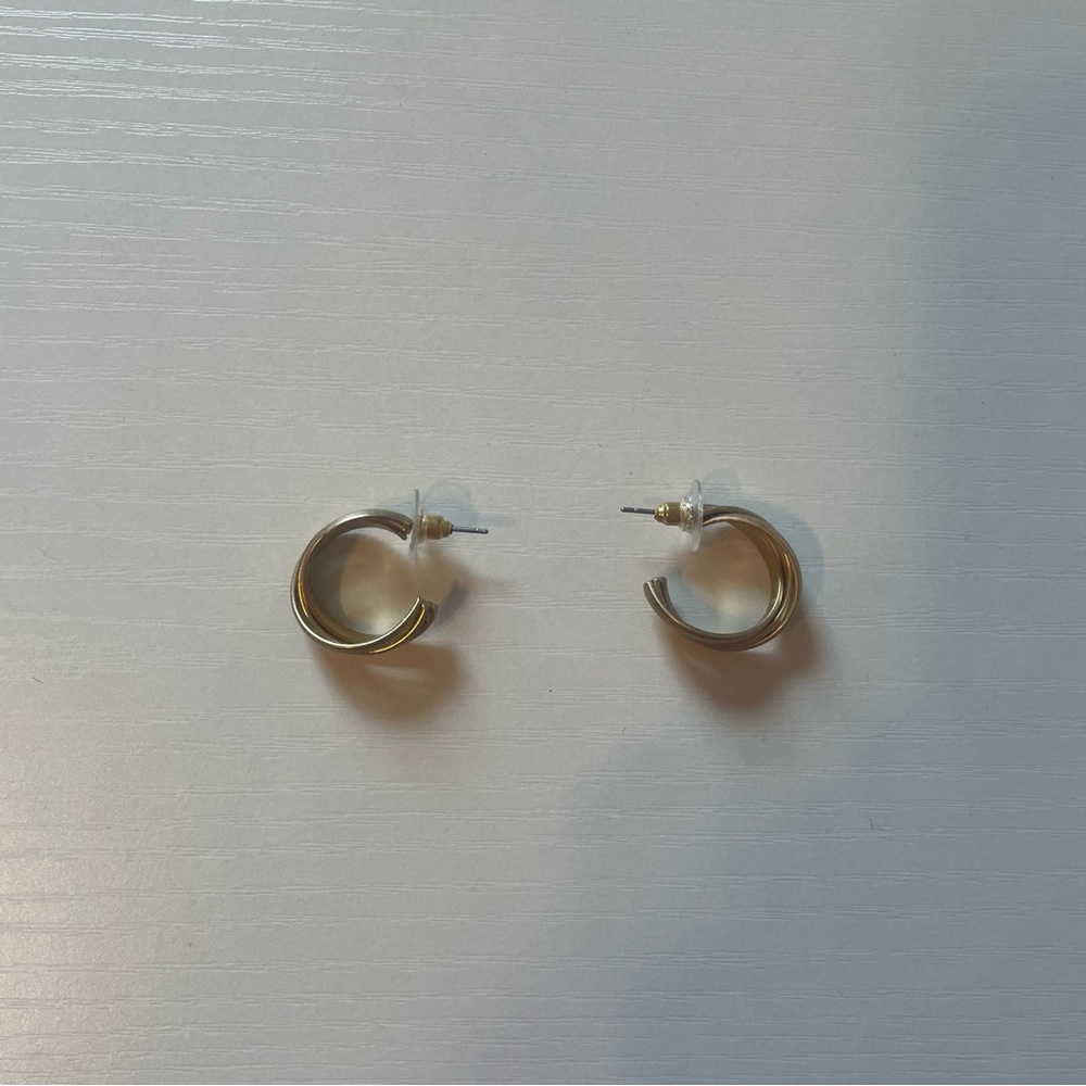 Gold Color Open Knot Hoops